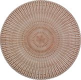 Zeller Placemat - 2x - rond - koperkleurig - met geponste gaatjes - Dia 41 cm