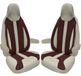 BREMER SITZBEZÜGE Premium Camper stoelhoezen voor McLouis WPL413 in Beige/Bruin (2 losse stoelen)