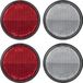 Proplus Reflector Set - 4 stuks - 2x rood - 2x wit - M5 boutbevestiging - 60 mm - rond