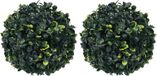 vidaXL Kunstbuxusbollen 2 stuks groen Ø22 cm