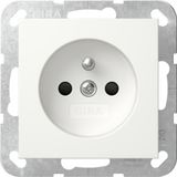 Gira Prise de terre + SP System 55 blanc pur m [448527]