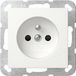 Gira Prise de terre + SP System 55 blanc pur m [448527]