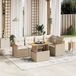 Maison Exclusive - Ensemble de meubles de jardin 6 pièces avec canapé et coussins, beige, en polyrotin