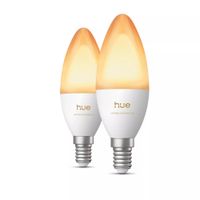 Philips Hue LED kaarslamp - E14 fitting - 2 stuks - aanpasbaar wit licht