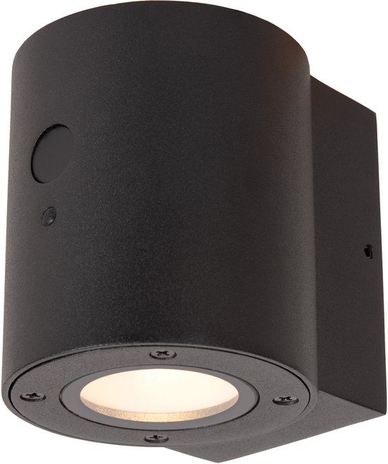 Lucide PERTH - Wandlamp - Zonne-energie - Ø 9 cm - LED Dimbaar - Zwart