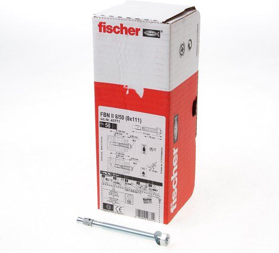Fischer Snelbouwanker FBN II 8/50 - M8 - Grijs