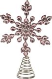 Christmas Decoration Koopman International Christmas Decoration piek - ster vorm - lichtroze met steentjes - 23 cm