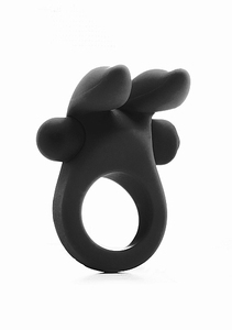 Shots Toys Rabbit Cockring - Black