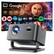 Projecteur portable, 4K, Google TV, 500 lumens ANSI, mise au point automatique