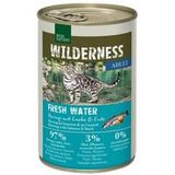 REAL NATURE REAL NATURE Echte Natuur Wilderness natvoer kat, volwassen zoetwaterharing, met zalm en eend 24x400 g
