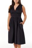Timeless London Candance Dress Dames Midi-jurk - Zwart - XS