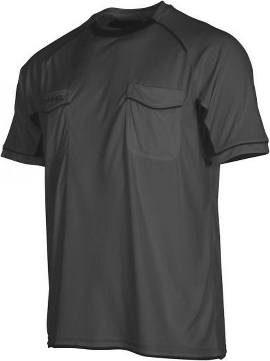 Stanno Bergamo Referee Shirt Korte Mouw - Grijs - Maat S