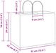 VidaXL Papieren zakken 250 st met hengsels 32x22x24 cm blauw