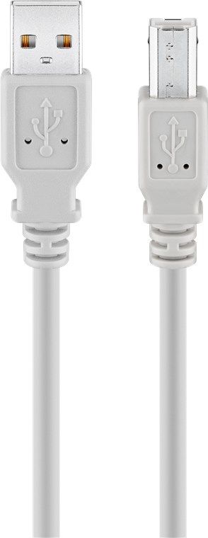 Goobay USB 2.0 Cable - USB A to USB B - 1.8m - Grey