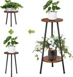 Marque non spécifiée Support de plantes d'intérieur - Haut 2 niveaux support de fleurs convertible en bois Étagère à plantes multifonctionnelle pour salon, balcon, jardin, terrasse, bureau
