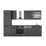 Vicco Fame-Line Complete keukeneenheid – 300 cm, WB Antraciet Donkergrijs