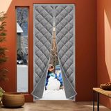OEM Thermisch gordijn voor deuren, 70 x 200 cm, warmtevasthoudend, waterdicht, beschermt tegen kou, winddicht, geschikt voor huisdieren, voor balkondeuren