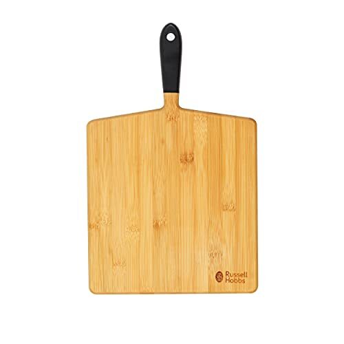 Russell Hobbs RH01692BEU7 Opulence Chopping and Serving Board, Bamboo, Black Painted Handle, Strong and Durable, Ideal for Meats, Cheese and Crackers