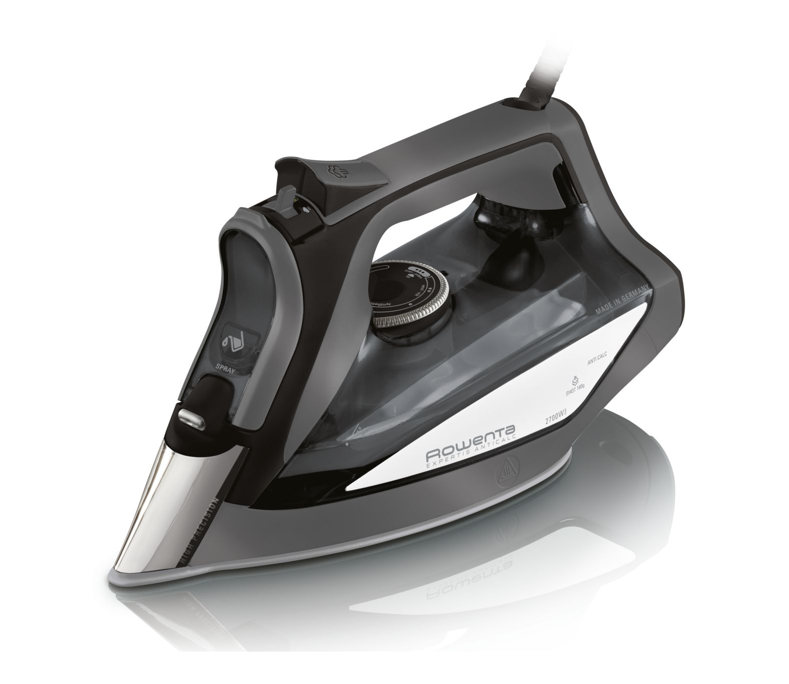 Rowenta DW7025 Stoomstrijkijzer Microsteam 400 HD Laser-zoolplaat 2700 W Zwart, Grijs