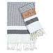 Ruvy Home Basics Turkse handdoeken voor badkamer set van 2 | 45,7 x 101,6 cm, katoen | badkamer en decoratieve handdoeken voor keuken vaatdoek, thee, yoga, gezicht, sportschool - zwart