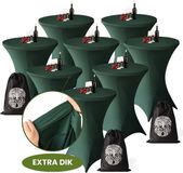 Aventara Statafelrok Donker Groen x 8 – ∅80-85 x 110 cm met Opbergtas