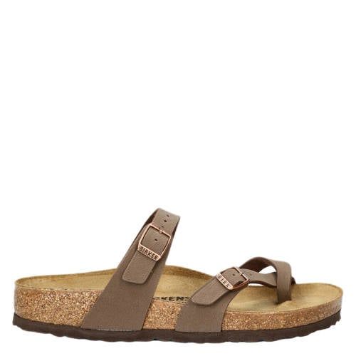 Birkenstock slippers bruin