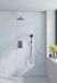 FortiFura Calvi inbouw regendoucheset – Ø25 cm hoofddouche – 35 cm gebogen wandarm – 3-standen ronde handdouche – koper geborsteld