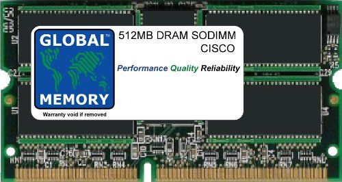 GLOBAL MEMORY 512MB DRAM SODIMM GEHEUGEN RAM VOOR CISCO 7200 SERIES ROUTERS NETWERK PROCESSING ENGINE NPE-400 (MEM-NPE400-512MB)