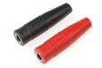 Revtec Goudgeplateerde bananenplug, 4.0mm, rood + zwart (1 set)