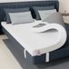 Surmatelas en mousse à mémoire de forme, 7 cm, lavable, 160x200 cm