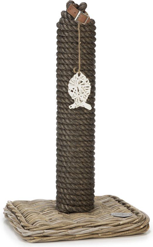 Designed by Lotte Kubu Cat Scratching Post - 35 x 35 x 55 cm - Brown