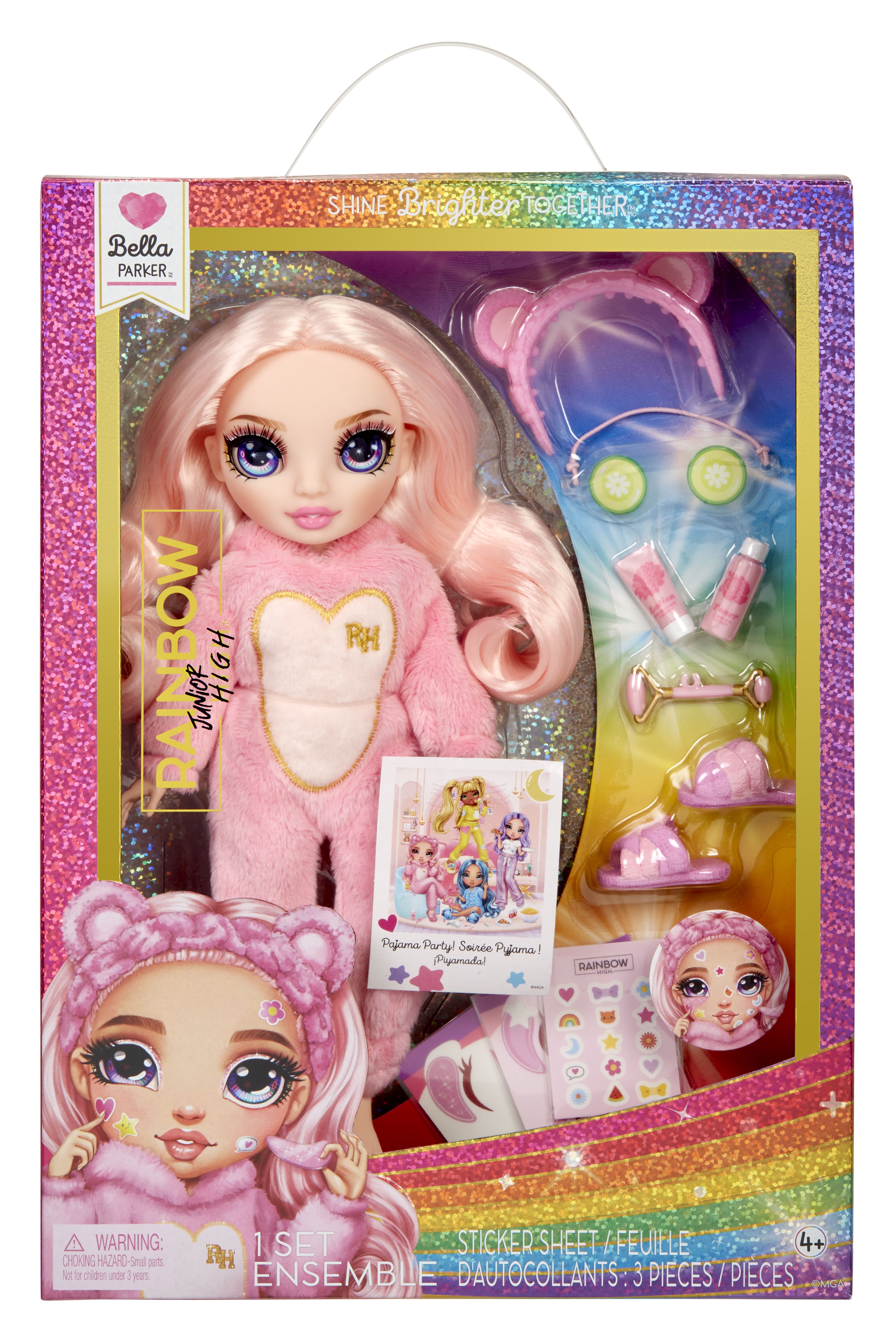 Rainbow High Junior High Pyjamaparty - Bella (Pink) Fashion Doll - 23cm - Ages 4+