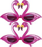 Merkloos Flamingo feest zonnebril voor volwassenen - 2x stuks - Roze