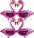Merkloos Flamingo feest zonnebril voor volwassenen - 2x stuks - Roze
