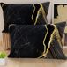 PETTI Artigiani Italiani - 1 paar kussenslopen 50 x 70 cm van microvezel, decoratief kussen voor slaapkamer, bank, woonkamer, set van 2 kussenslopen, zwart marmer, 100% Made in Italy