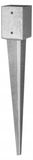 Domax PSG manchon d'encastrement zingué pour poteaux en bois, 140 x 140 x 900 mm