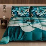PETTI Artigiani Italiani Bedrukt winterdekbed 270 × 260 cm | Bloemen 05 21