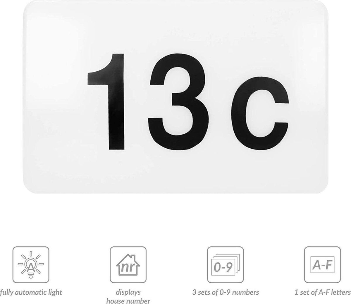 Orno OP-6117LPM4 Porfir LED Huisnummer Verlicht met Schemersensor Wandmontage 950lm IP65 Waterdicht - Wit
