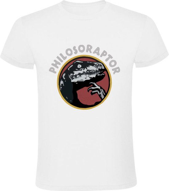 Sol's Philosoraptor T-shirt Heren - Wit - 4XL