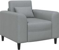 vidaXL Fauteuil Lichtgrijs Stof
