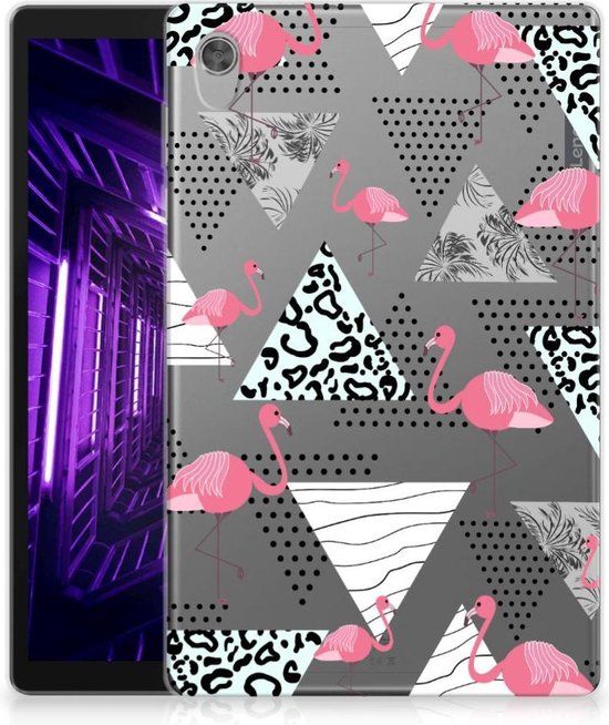 B2Ctelecom Hoesje Lenovo Tab M10 HD (2de generatie) - Flamingo Triangle - Back Cover
