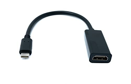 Systems HDMI-kabel 25 cm 1080p standaard aansluiting naar USB 3.1 type C mannelijke adapter zwart