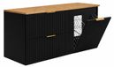 3E 3xE living.com 3xE living Badmeubelset met wasmand en blad, gouden handgrepen, breedte 120 cm, zwart