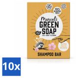 Marcel's Green Soap 10 x Shampoobar - Vanille & Kersenbloesem - 90 g - Lot de 10