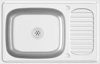 vidaXL Gootsteen met afdruiprek set 800x500x155 mm Roestvrij staal Zilver