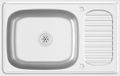 vidaXL Gootsteen met afdruiprek set 800x500x155 mm Roestvrij staal Zilver