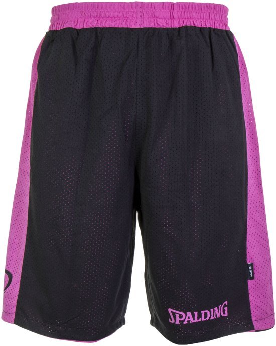 Spalding Essential Reversible Basketbalshort Heren Basketbalbroek - Maat S - Mannen - zwart/roze