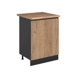 Vicco Meuble bas de cuisine "R-Line", Chêne doré/Anthracite 60 cm