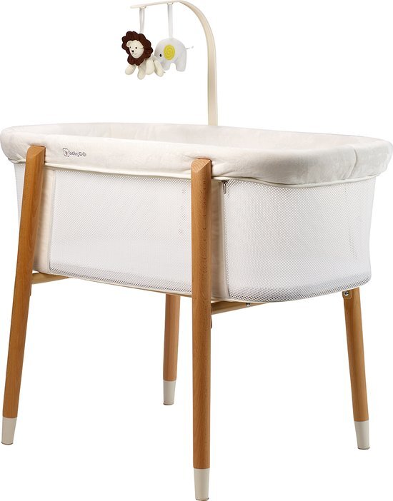 BabyGO Luxe houten wiegje - Sleepgood - Mesh