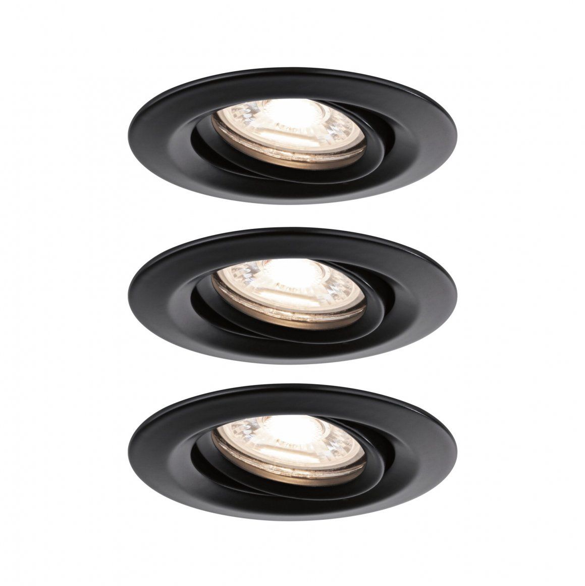 Paulmann 93085 - LED Spot - 310 Lumen - 4W - Zwart - Set van 3